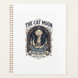 Die Katze Mond Katze Tarot Karte Major Arcana Vint Planer