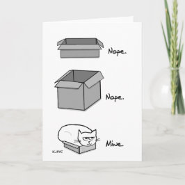 Die Katze passt komplett in diese Box - Funny Cat  Karte