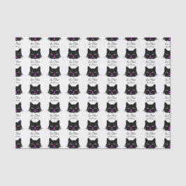 Die Katze sagt Meow!  Niedlicher französischer Seidenpapier
