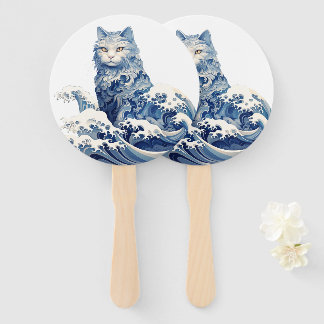 Die Katze schwindet von Kanagawa Fächer