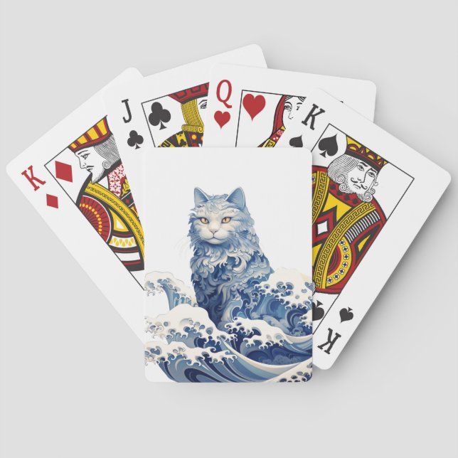 Die Katze schwindet von Kanagawa Spielkarten (Rückseite)
