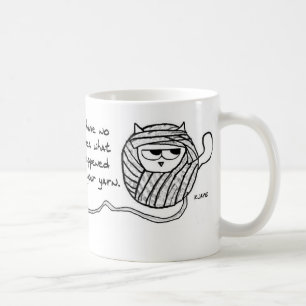 Die Katze stiehlt Ihr Garn - lustige Kaffeetasse