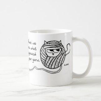 Die Katze stiehlt Ihr Garn - lustige Kaffeetasse