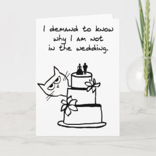 Die Katze stürzt die Hochzeit ab - Funny Wedding C Karte