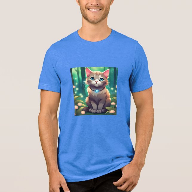 Die Katze Tri-Blend Shirt (Vorderseite)