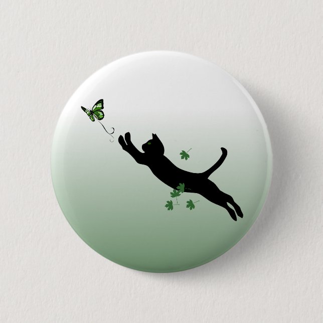 Die Katze u. der Schmetterling Button (Vorderseite)
