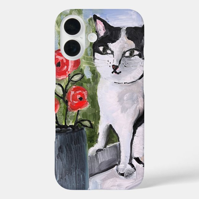 Die Katze und die Pupien iPhone 16 Hülle (Rückseite)