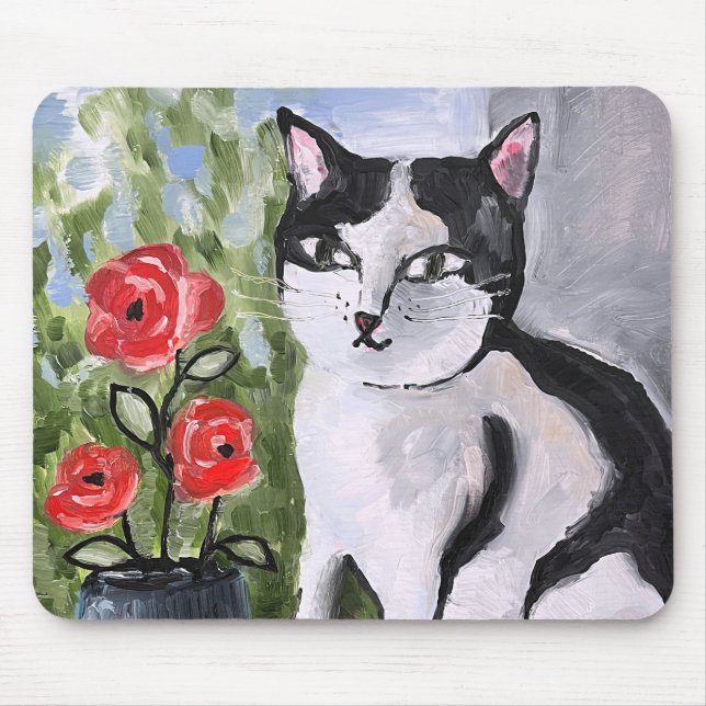 Die Katze und die Pupien Mousepad (Vorne)