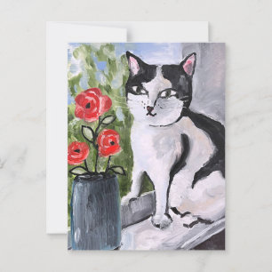 Die Katze und die Pupien Postkarte