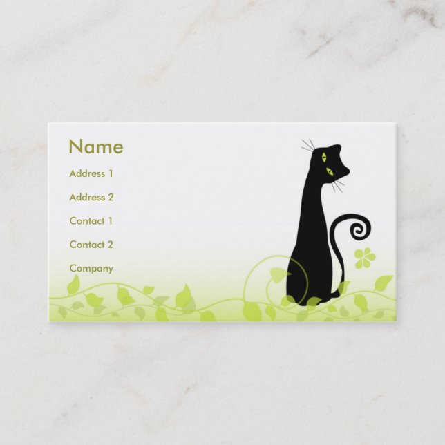 Die Katze Visitenkarte (Vorderseite)