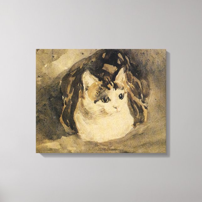 Die Katze (von Gwen John) Leinwanddruck (Vorderseite)