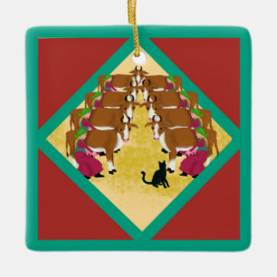 Die Katzen 12 Tage Weihnachts Tag 8 Custom Keramikornament