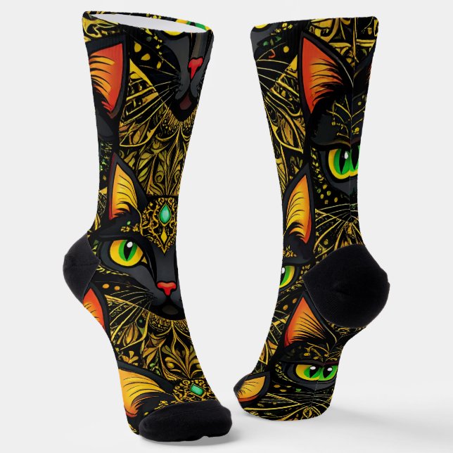 Die Katzen des samtenen Schleiers Socken (Gewinkelt)