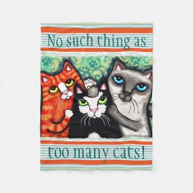 Die Katzen-Kunst-Fleece-Decke des Fleecedecke (Vorderseite)