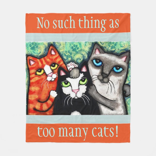 Die Katzen-Kunst-Fleece-Decke des Fleecedecke (Vorderseite)