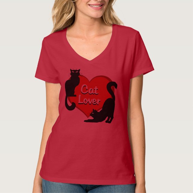 Die Katzen-Liebhaber-T - Shirt der Frauen plus (Vorderseite)