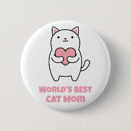 Die Katzen-Mama-Herz-LiebeKitty der Welt bester Button