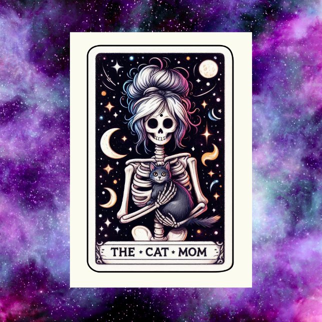 Die Katzen-Mama-Tarotkarte Muttertag-Skelett Karte (The Cat Mom Tarot Card Mother's Day Skeleton
)