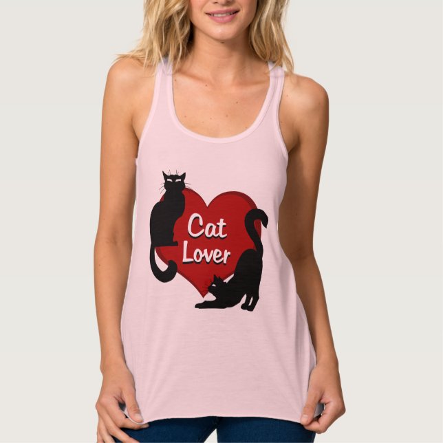 Die Katzen-Shirt-Katzen-Liebhaber der Frauen Tank Top (Vorderseite)