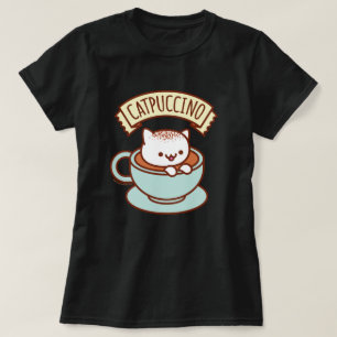 Die Katzen-T - Shirt der Frauen - "CATPUCCINO "