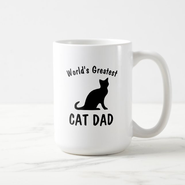 Die Katzen-Vaterkaffee-Tassenschale der Welt Kaffeetasse (Rechts)