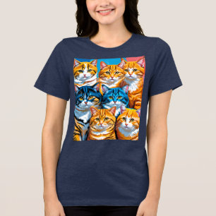 Die Katzenfamilie Tri-Blend Shirt