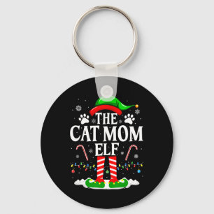 Die Katzenmutter-Elfe Weihnachten Lustige Katzenli Schlüsselanhänger