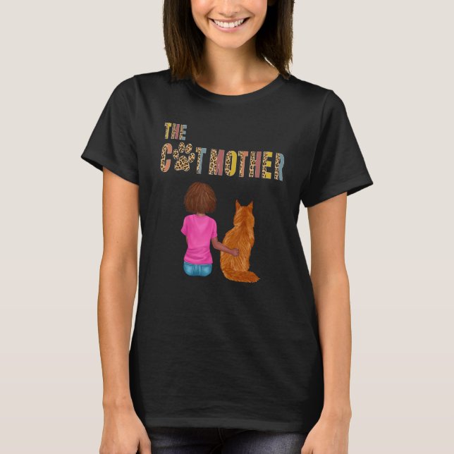 Die Katzenmutter Maine Coon Katze     Mutter Katze T-Shirt (Vorderseite)
