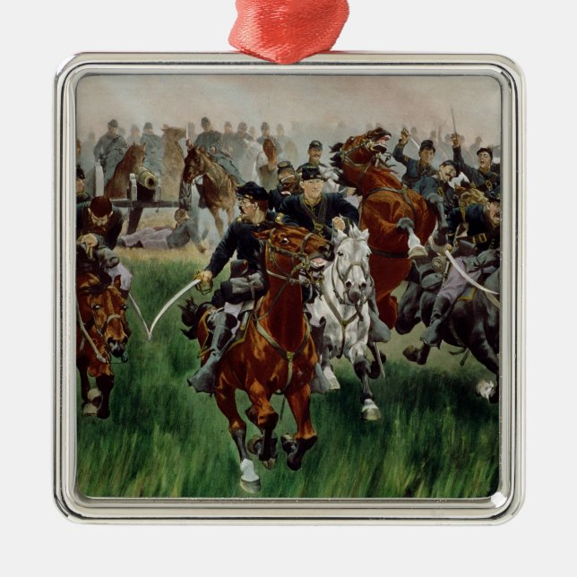 Die Kavallerie, 1895 Silbernes Ornament (Vorne)