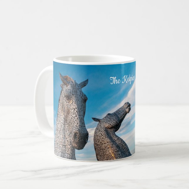 Die Kelpies Kaffeetasse (Vorderseite Links)
