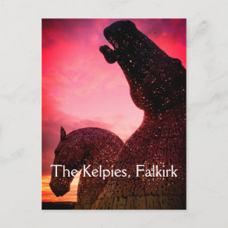 Die Kelpies Postkarte, Skulpturen aus hohen Pferde Postkarte