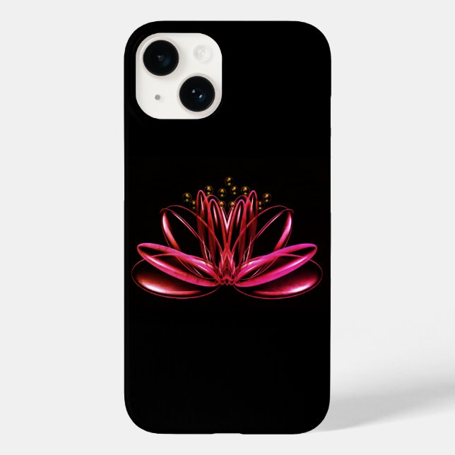 Die Keramik der Lotus-Blume Case-Mate iPhone 14 Hülle (Rückseite)