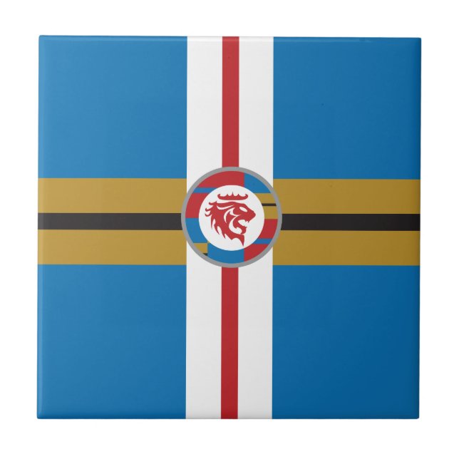 Die Keramik der Roten Löwen Fliese (Vorderseite)