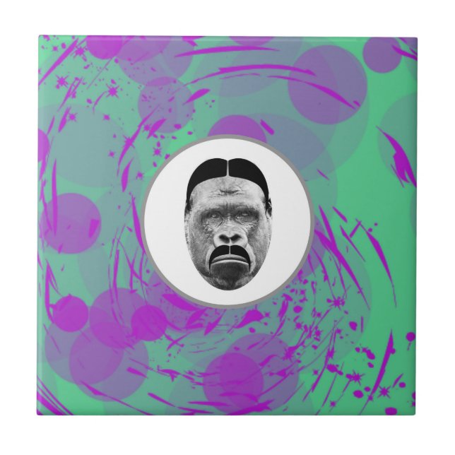 Die Keramik Gorilla Fliese (Vorderseite)