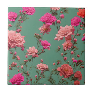 Die Keramik Rosenblume ist eine farbenfrohe, farbe Fliese