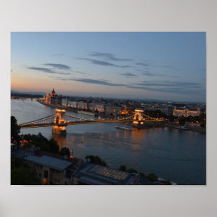 Die Kettenbrücke von Budapest Poster