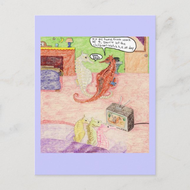 Die Kinder betreuen Postkarte (Vorderseite)