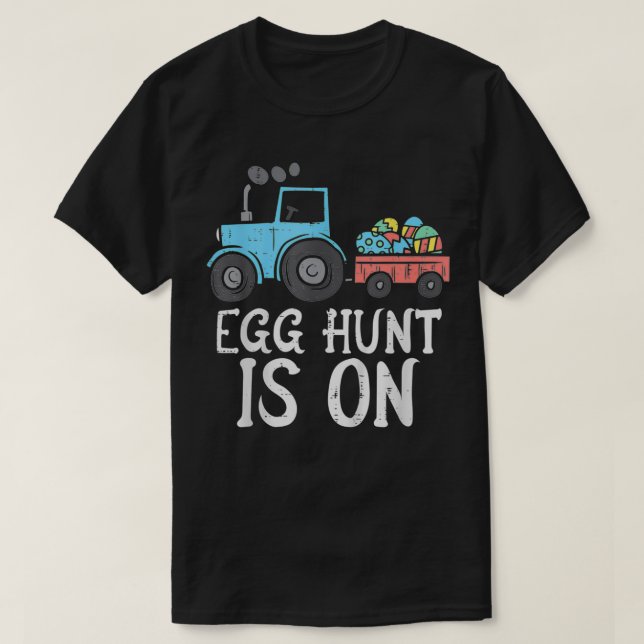 Die Kindereisjagd ist auf Traktor Ostereiern Niedl T-Shirt (Design vorne)
