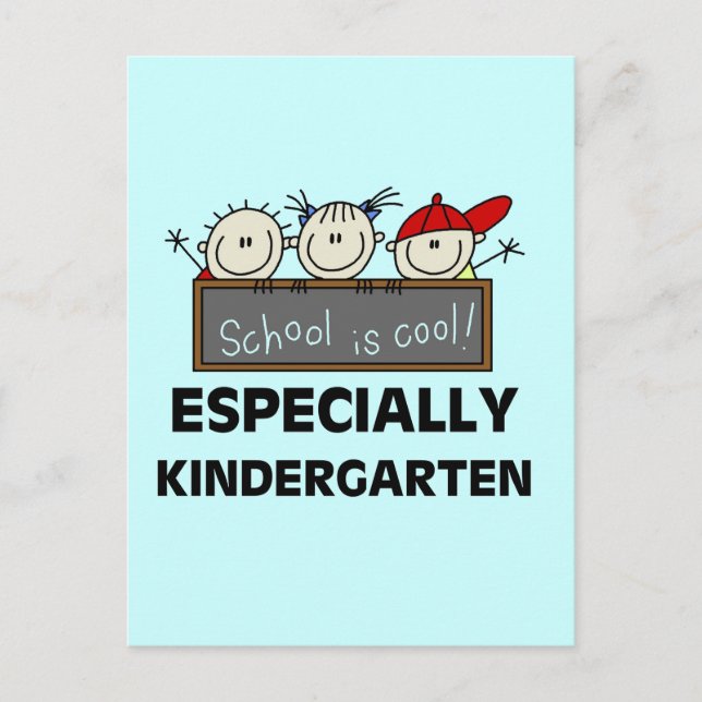 Die Kindergartenschule ist Coole Tshirts und Gesch Postkarte (Vorderseite)