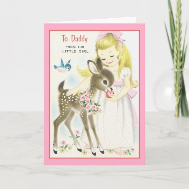 Die Kinderkarte des Vintagen Vaters Karte (Vorderseite)