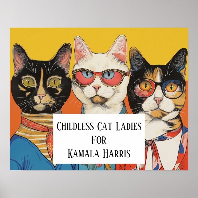 Die kinderlosen Katzen für Kamala Poster (Vorne)