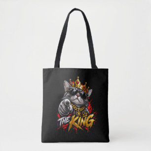 Die King Cool Katze Mit Krone Tragetasche Tasche