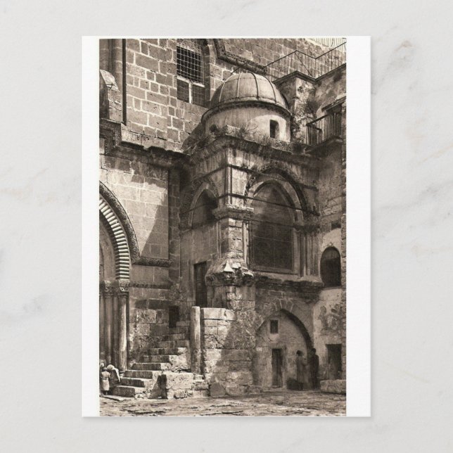 Die Kirche des Heiligen Sepulchers in Jerusalem Postkarte (Vorderseite)