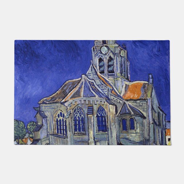 Die Kirche in Auvers, Van Gogh Fußmatte (Vorderseite)