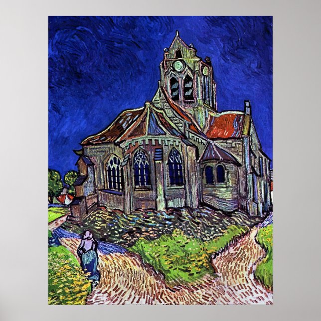 Die Kirche in Auvers von Vincent van Gogh 1890 Poster (Vorne)