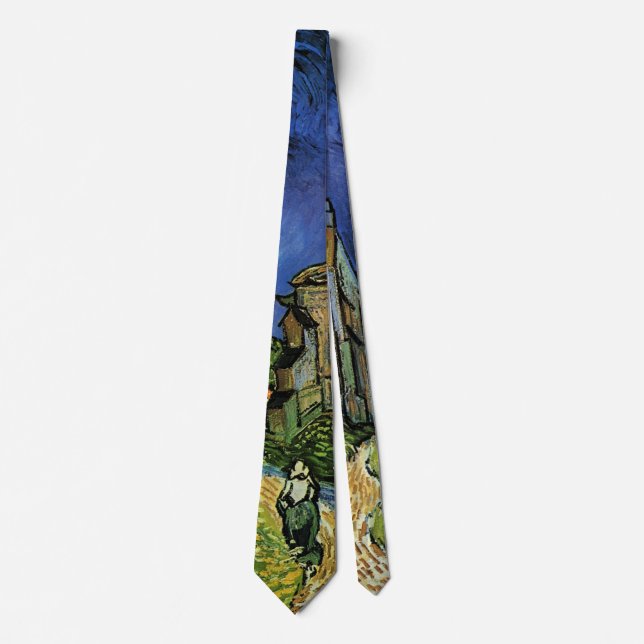 Die Kirche in Auvers von Vincent van Gogh Krawatte (Vorderseite)