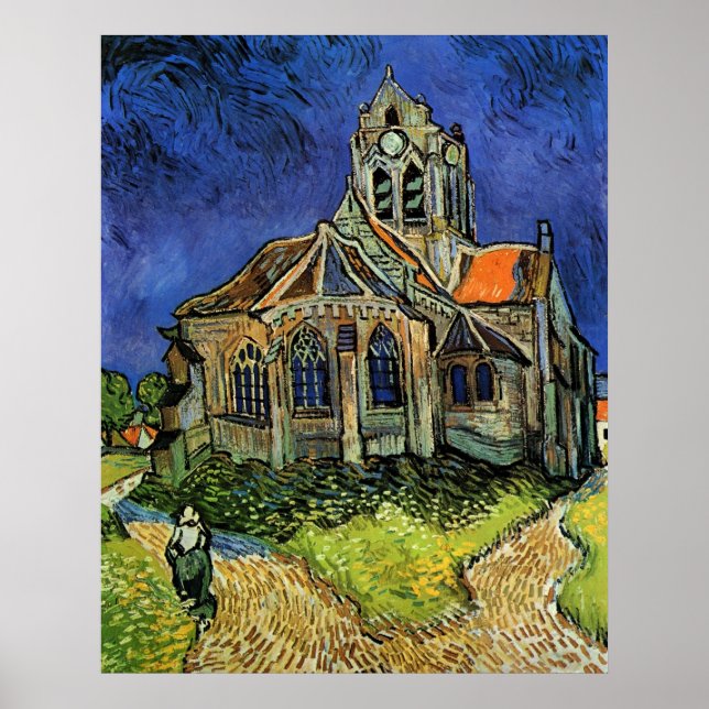 Die Kirche in Auvers von Vincent van Gogh Poster (Vorne)