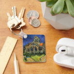 Die Kirche in Auvers von Vincent van Gogh Schlüsselanhänger<br><div class="desc">Die Kirche von Auvers (1890) von Vincent van Gogh ist ein Vintager Post-Impressionismus feiner Kunst architektonische religiöse Malerei. Eine Frau, die auf einem Weg zur Dorfkapelle spaziert, mit schönen Buntglasfenstern. Eine Szene der Alltagsarchitektur. Über den Künstler: Vincent Willem van Gogh (1853-1890) war ein postimpressionistischer Maler, dessen Werk besonders für seine...</div>