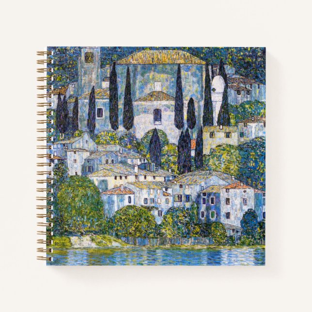 Die Kirche in Cassone | Gustav Klimt | Poster Notizbuch (Vorderseite)