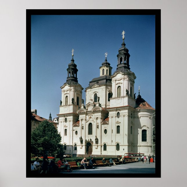 Die Kirche St. Nikolaus, gebaut 1703-61 Poster (Vorne)